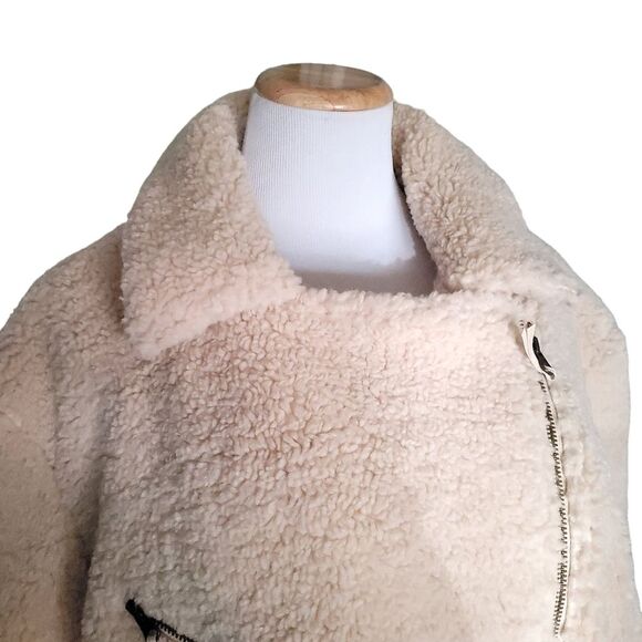 American Eagle Sherpa Moto Jacket Womens XL - Picture 6 of 14